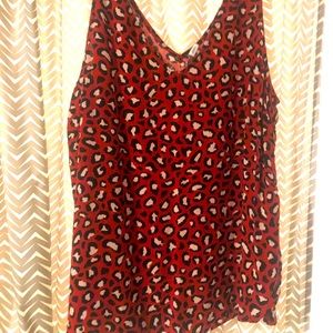 Red Cheetah Top